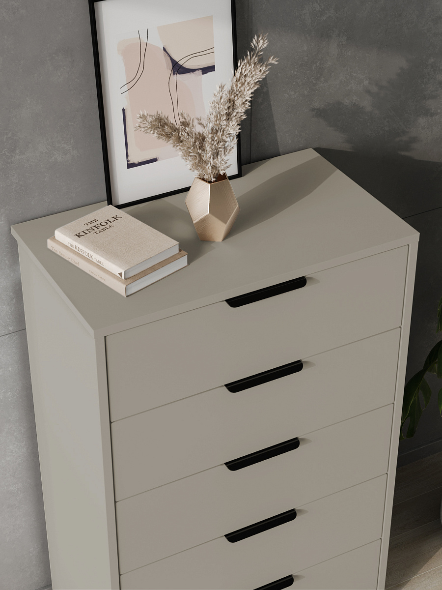 Комод Оптима ОП-05 глиняный серый/риолит