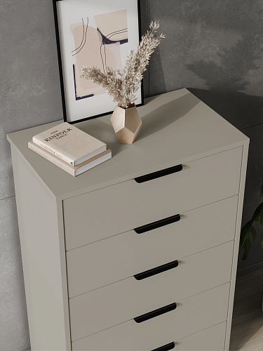 Комод Оптима ОП-05 глиняный серый/риолит