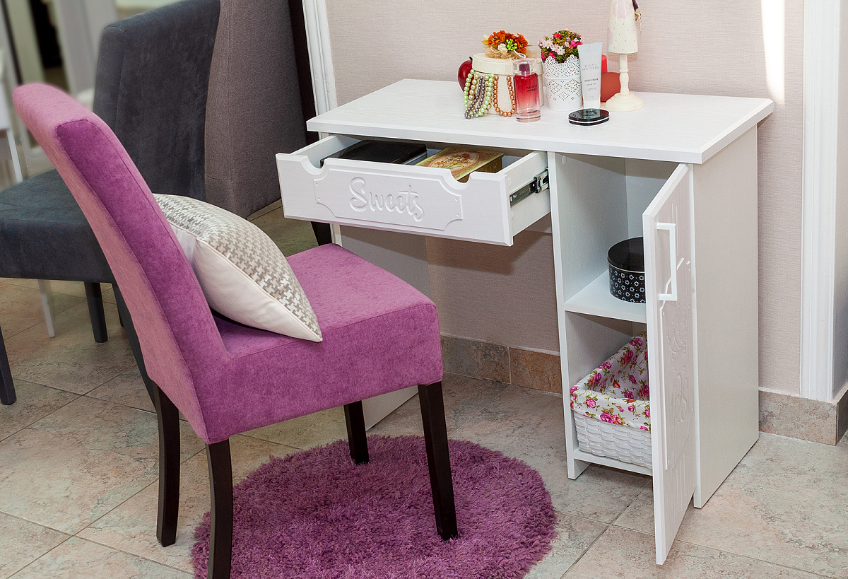 Туалетный столик ДримСтар ДС-2 белое дерево