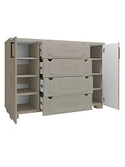 Комод ДримСтар ДС-17 глиняный серый/риолит