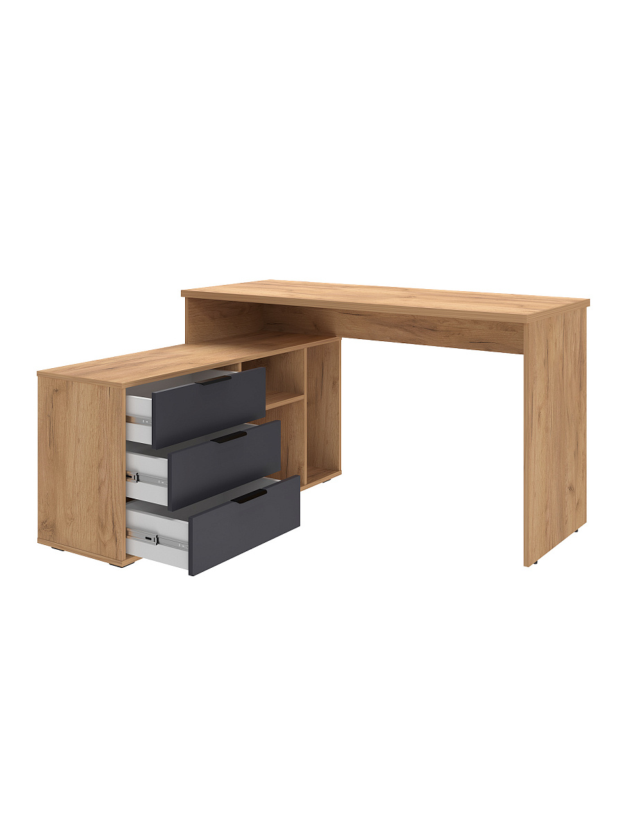 Стол угловой Оптима ОП-21 дуб крафт золотой/графит