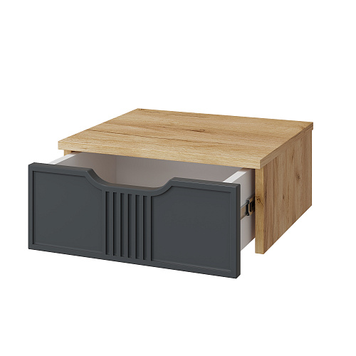 Тумба подвесная ЭЛ-23 дуб крафт золотой/графит