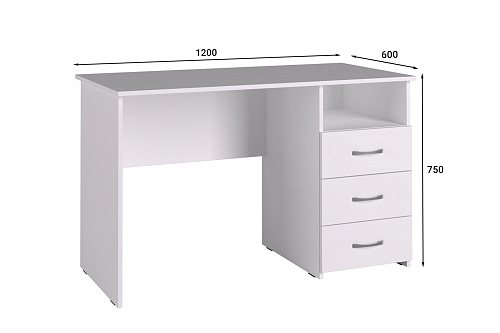 Стол письменный С-112K белый структурный