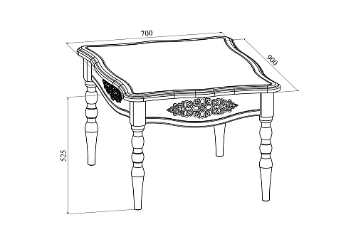 Стол журнальный Ассоль АС-40 белое дерево