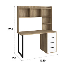 Полка П-102 блэквуд ячменный (1344*240)