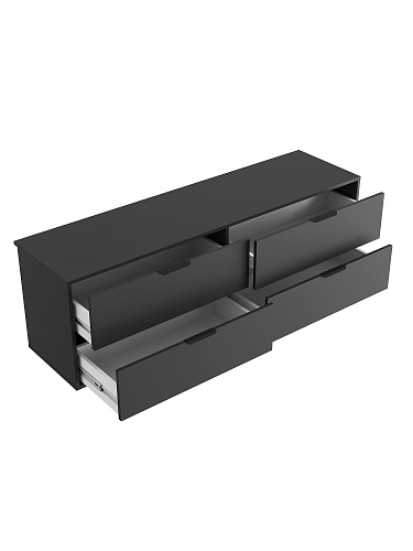 Тумба Оптима ОП-23 черный шагрень/блэк