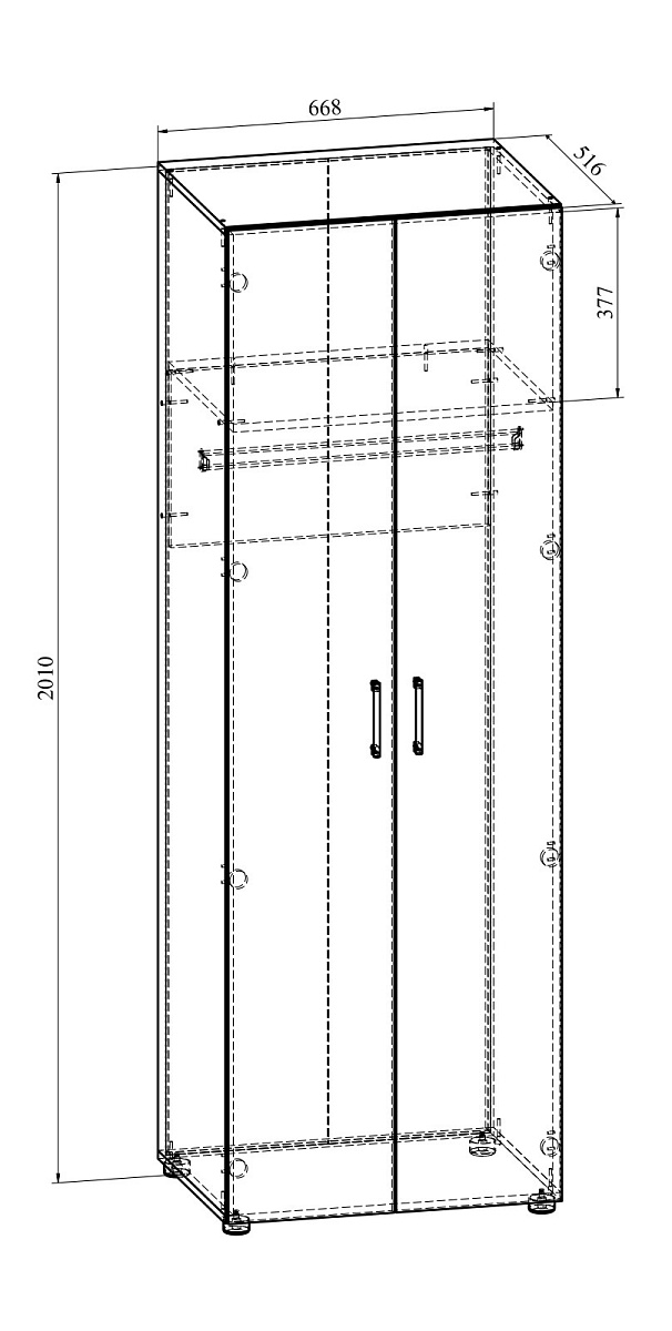 Шкаф платяной ОФ-31К северное дерево светлое