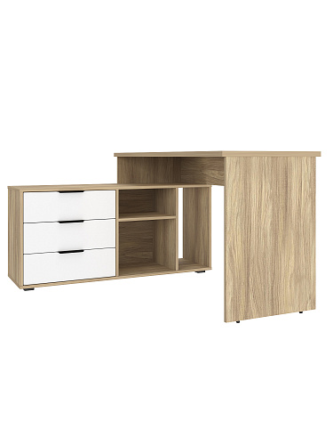 Стол угловой Оптима ОП-21 блэквуд ячменный/меренга