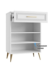 Тумба Оливия ОЛ-08 белый бриллиант/бланж