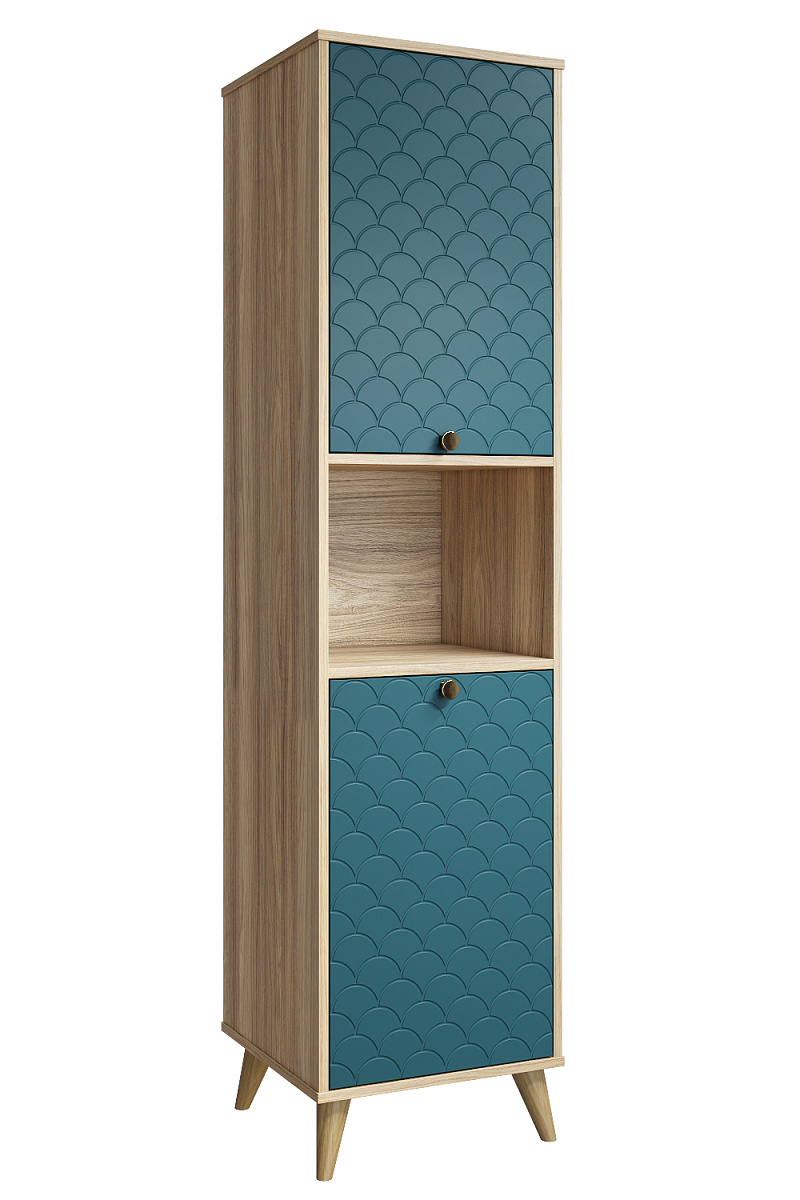 Комплект мебели для гостиной Велламо ВО-104 блэквуд ячменный/морская волна