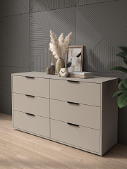 Комод Оптима ОП-16 (1352х426) глиняный серый/риолит