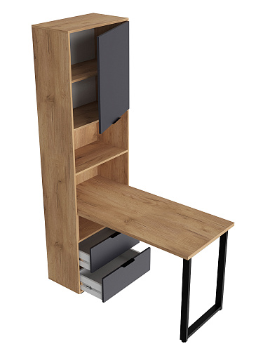 Стол рабочий Оптима ОП-20 дуб крафт золотой/графит