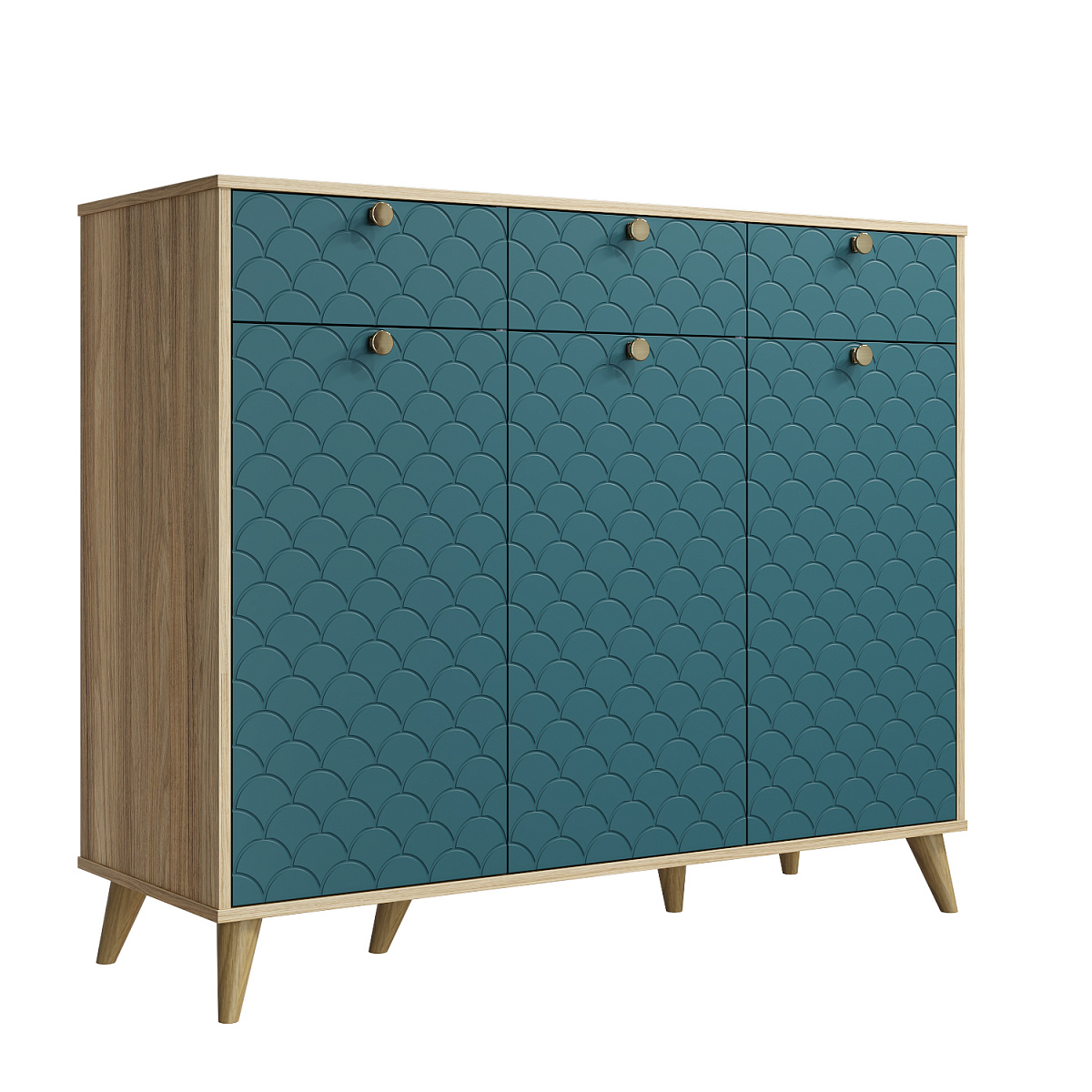 Тумба Велламо ВО-05 блэквуд ячменный/морская волна