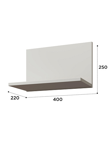 Полка Эмилия ЭЛ-9 кашемир/шарли керамика