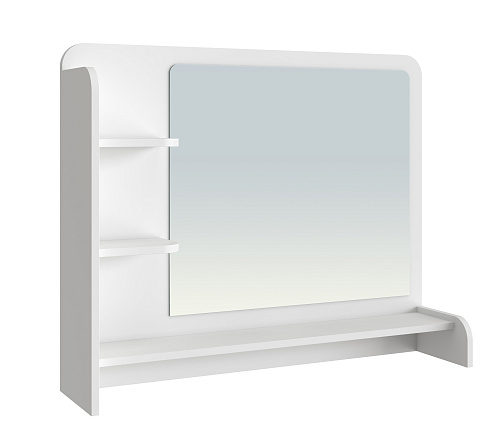 Полка с зеркалом ТН-2 белый структурный