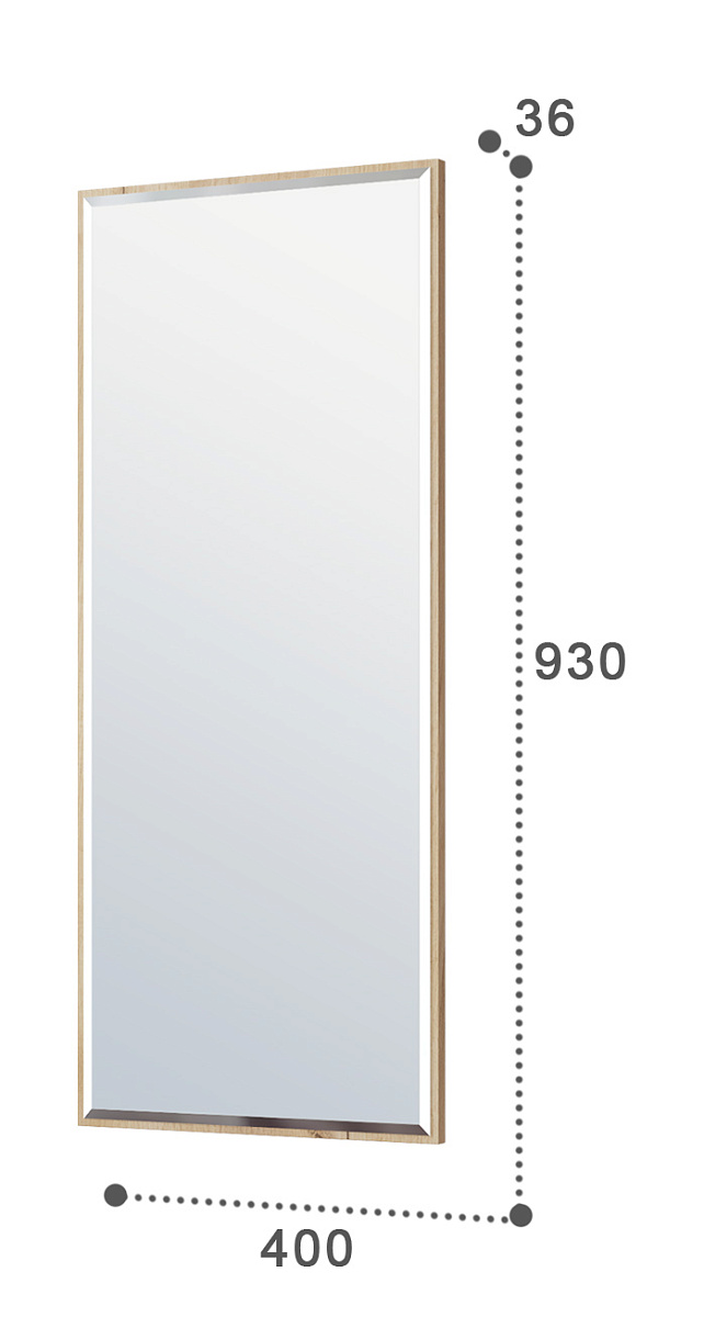 Зеркало Эмилия ЭЛ-5 дуб крафт золотой