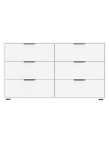 Комод Оптима ОП-16 (1352х426) белый структурный/меренга