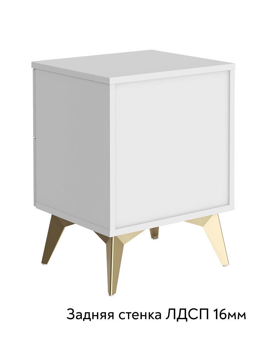 Тумба прикроватная Стелла СТ-03 белый бриллиант/бланж