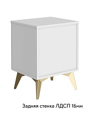 Тумба прикроватная Стелла СТ-03 белый бриллиант/бланж