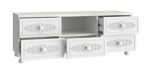 Тумба под ТВ Ассоль АС-56 белое дерево