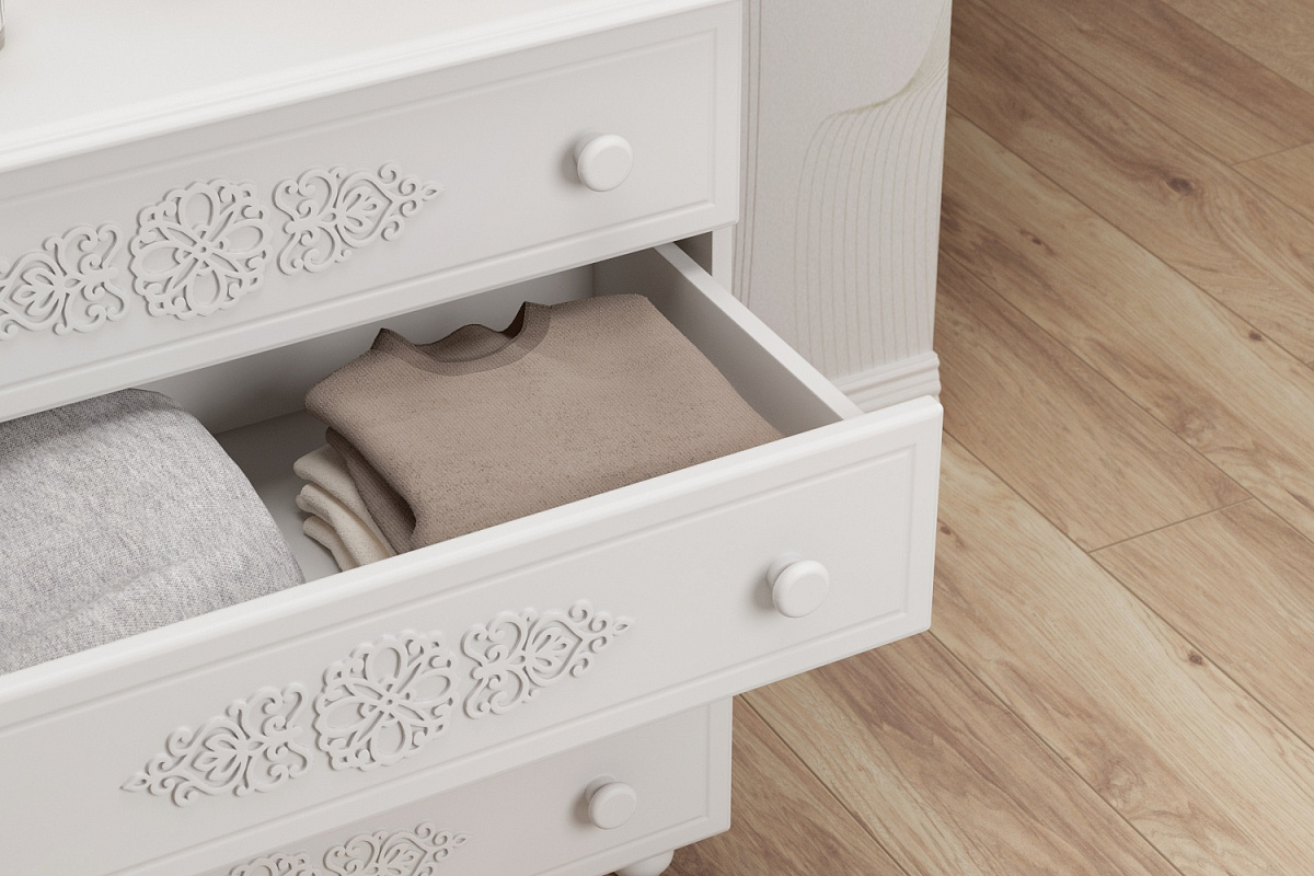 Комод Ассоль АС-5 белое дерево