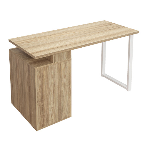 Стол С-416 блэквуд ячменный/меренга (1350*600 белая опора)