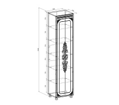 Шкаф Ассоль АС-531К (правый) белое дерево