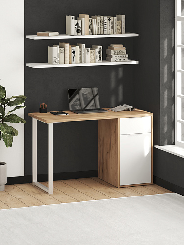 Стол С-418 дуб крафт золотой/меренга