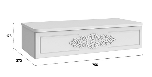 Тумба подвесная Ассоль АС-69 белое дерево