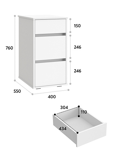 Тумба Оскар ОС-10 белый структурный