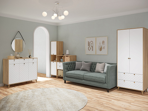 Шкаф Велламо ВО-07 блэквуд ячменный/бланж