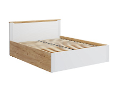 Кровать с ПМ Эмилия ЭЛ-34 (160х200) дуб крафт золотой/меренга