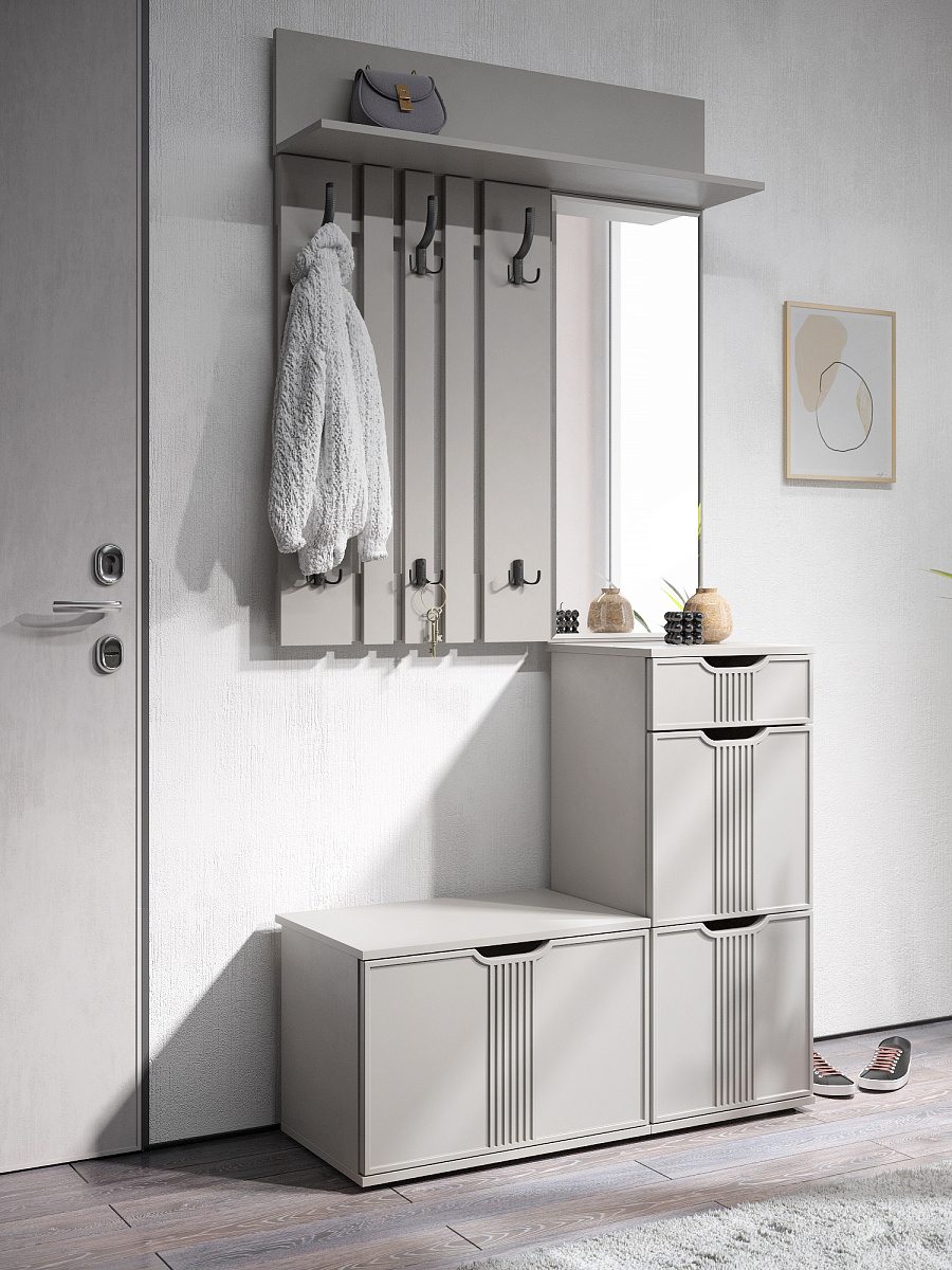 Комплект мебели для прихожей Эмилия ЭЛ-023 кашемир/шарли керамика