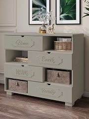 Комод ДримСтар ДС-10 глиняный серый/риолит