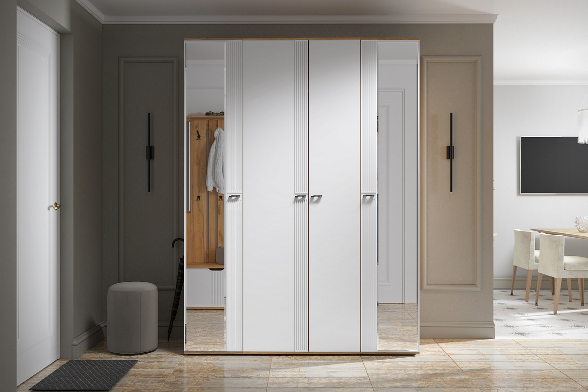 Пенал Эмилия ЭЛ-15К глухой дуб крафт золотой/меренга