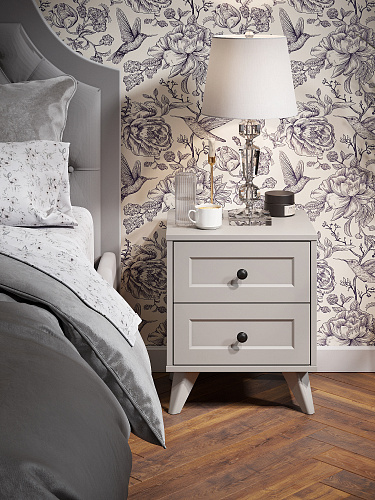 Тумба прикроватная Вильям ВМ-14 кашемир/шарли керамика