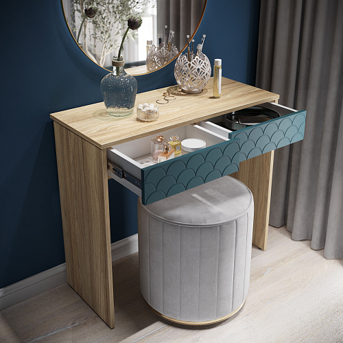 Стол Велламо ВО-09 блэквуд ячменный/морская волна