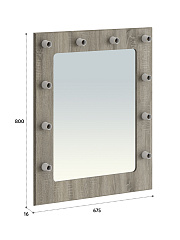 Зеркало ДримСтар ДС-40 дуб эвок/дуб сонома темный