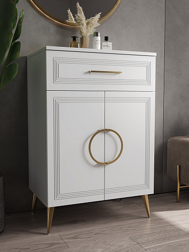 Тумба Оливия ОЛ-08 белый бриллиант/бланж