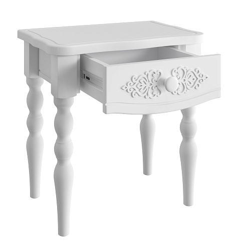 Тумба прикроватная Ассоль АС-39 белое дерево