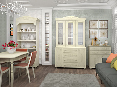 Тумба комбинированная Ассоль плюс АС-19 ваниль