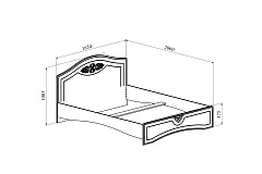 Кровать Ассоль плюс АС-113К (2000х1600) ваниль