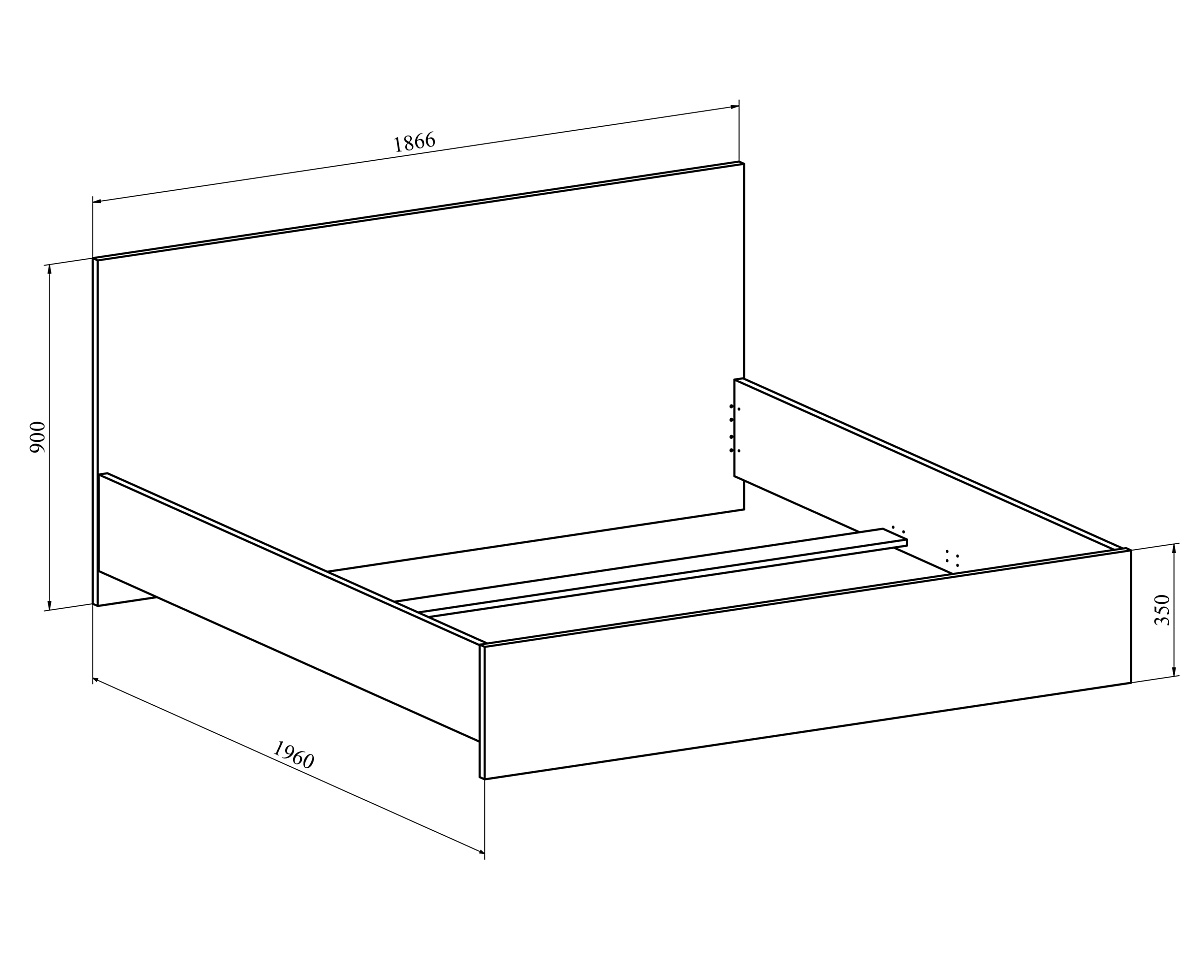 Кровать Виктория ВИ-35 (1800x1900) дуб крафт золотой