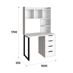 Полка П-100 белый структурный (994*240)
