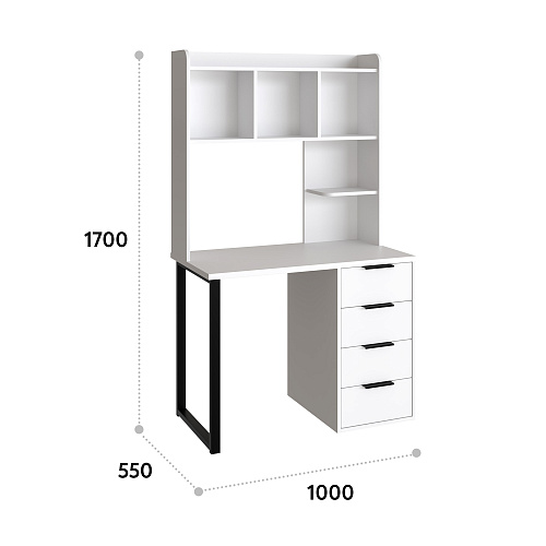 Полка П-100 белый структурный (994*240)