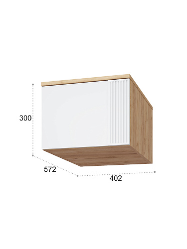 Антресоль Эмилия ЭЛ-53 дуб крафт золотой/меренга