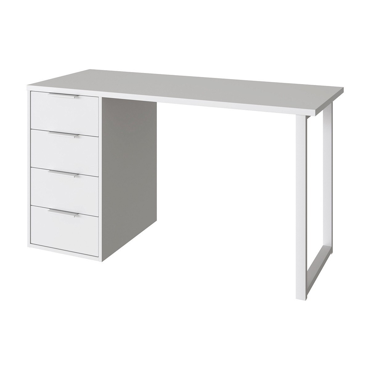 Стол С-412 белый структурный/меренга (1350х550 белая опора)