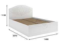 Кровать Ассоль АС-60 (2000х1400) белое дерево