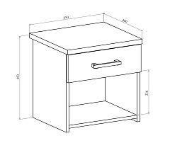 Тумба прикроватная с ящиком Виктория ВИ-16 северное дерево светлое