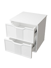 Тумба прикроватная Эмилия ЭЛ-25 белый структурный/меренга